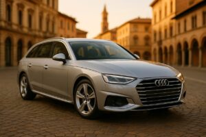 Audi A4 Avant usata in noleggio a lungo termine parcheggiata in una città italiana