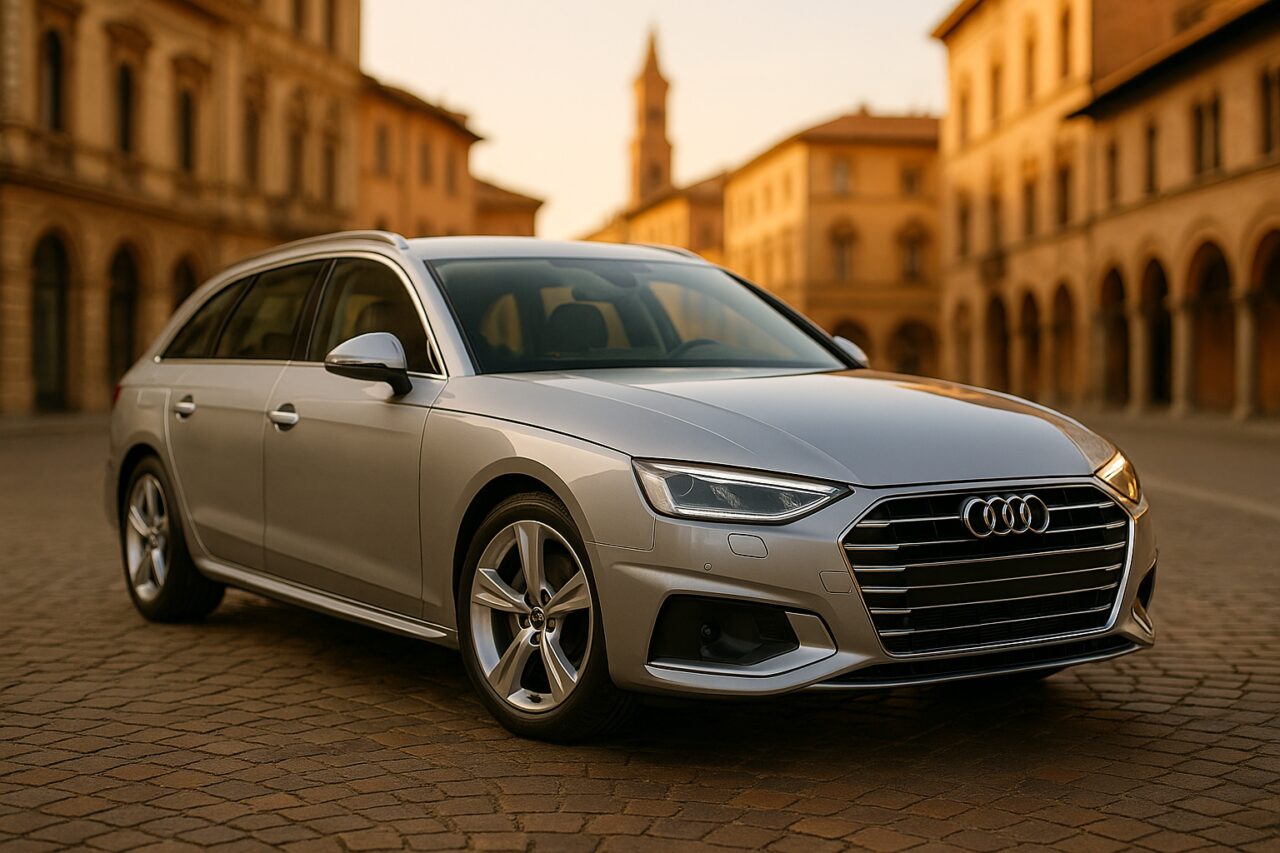 Audi A4 Avant usata in noleggio a lungo termine parcheggiata in una città italiana