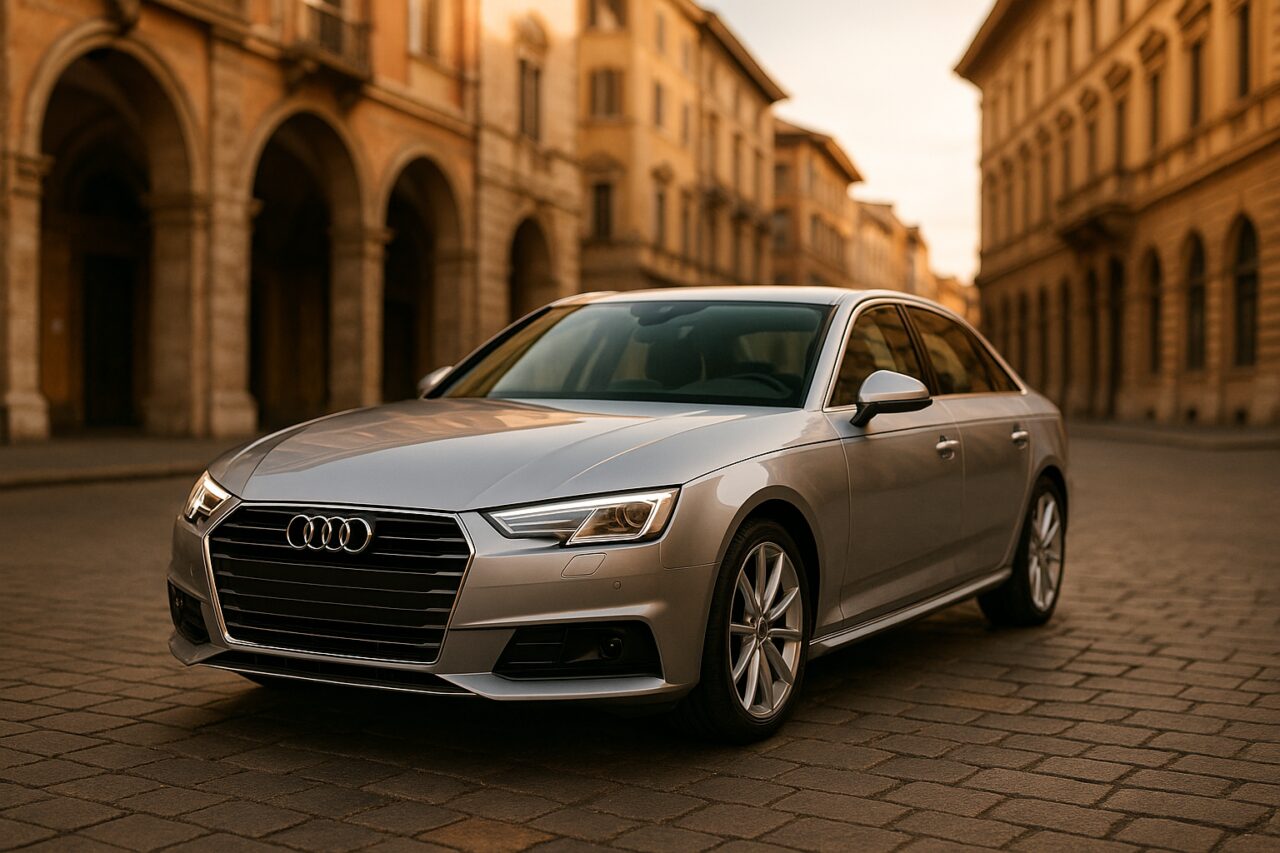 Audi A4 usata in noleggio a lungo termine su strada italiana