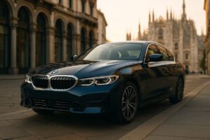 BMW 330e Plug-in Hybrid usata in noleggio a lungo termine a Milano, berlina ibrida premium seminuova