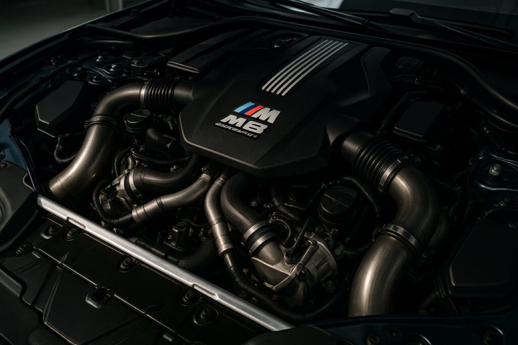 Motore S63 biturbo BMW M8 Competition dettaglio tecnico officina autorizzata BMW Italia