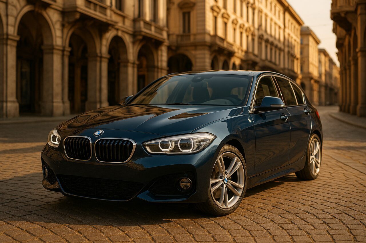 BMW Serie 1 usata in noleggio a lungo termine su strada italiana