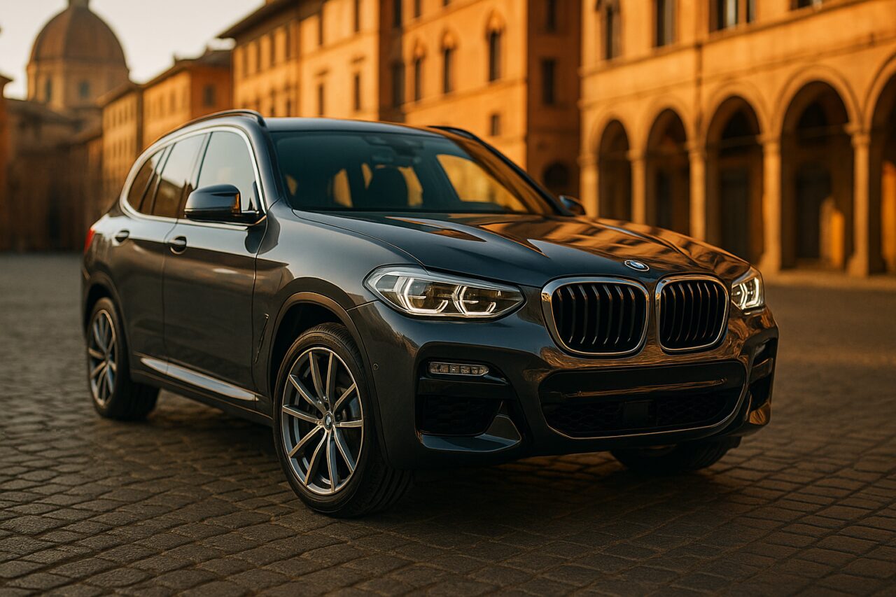 BMW X3 usato in noleggio a lungo termine su strada italiana, guida tecnica NLT