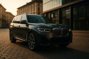 BMW X7 usato in noleggio a lungo termine su strada italiana a Milano