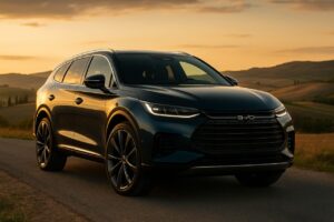 BYD Tang SUV elettrico in noleggio a lungo termine su strada italiana