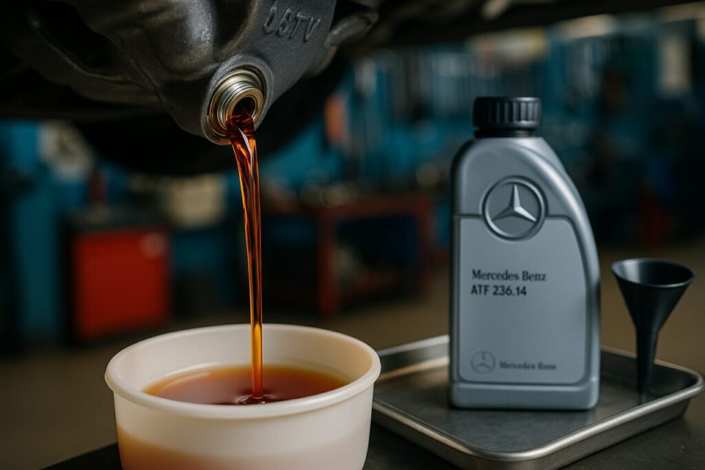 Cambio olio trasmissione automatica 7G-Tronic Mercedes Classe C Estate con fluido ATF 236.14