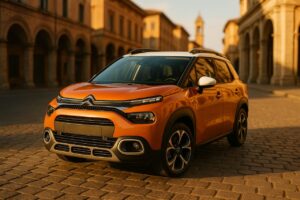 Citroën C3 Aircross usato in noleggio a lungo termine parcheggiato in una città italiana