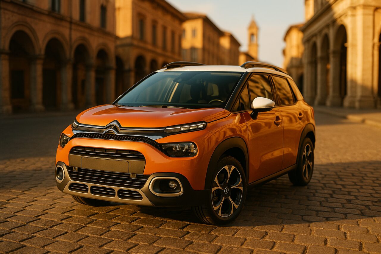 Citroën C3 Aircross usato in noleggio a lungo termine parcheggiato in una città italiana