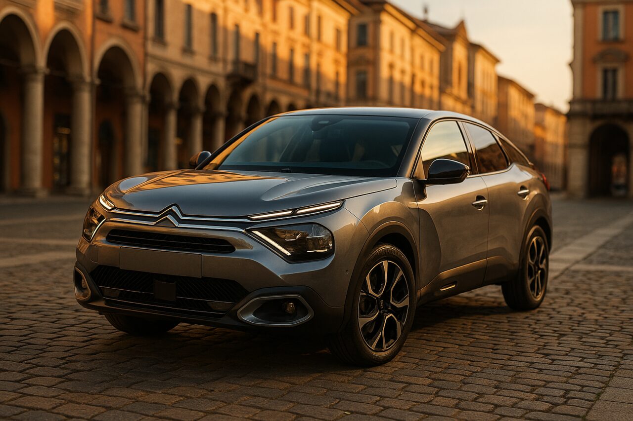 Citroën C4 usata in noleggio a lungo termine parcheggiata in una città italiana