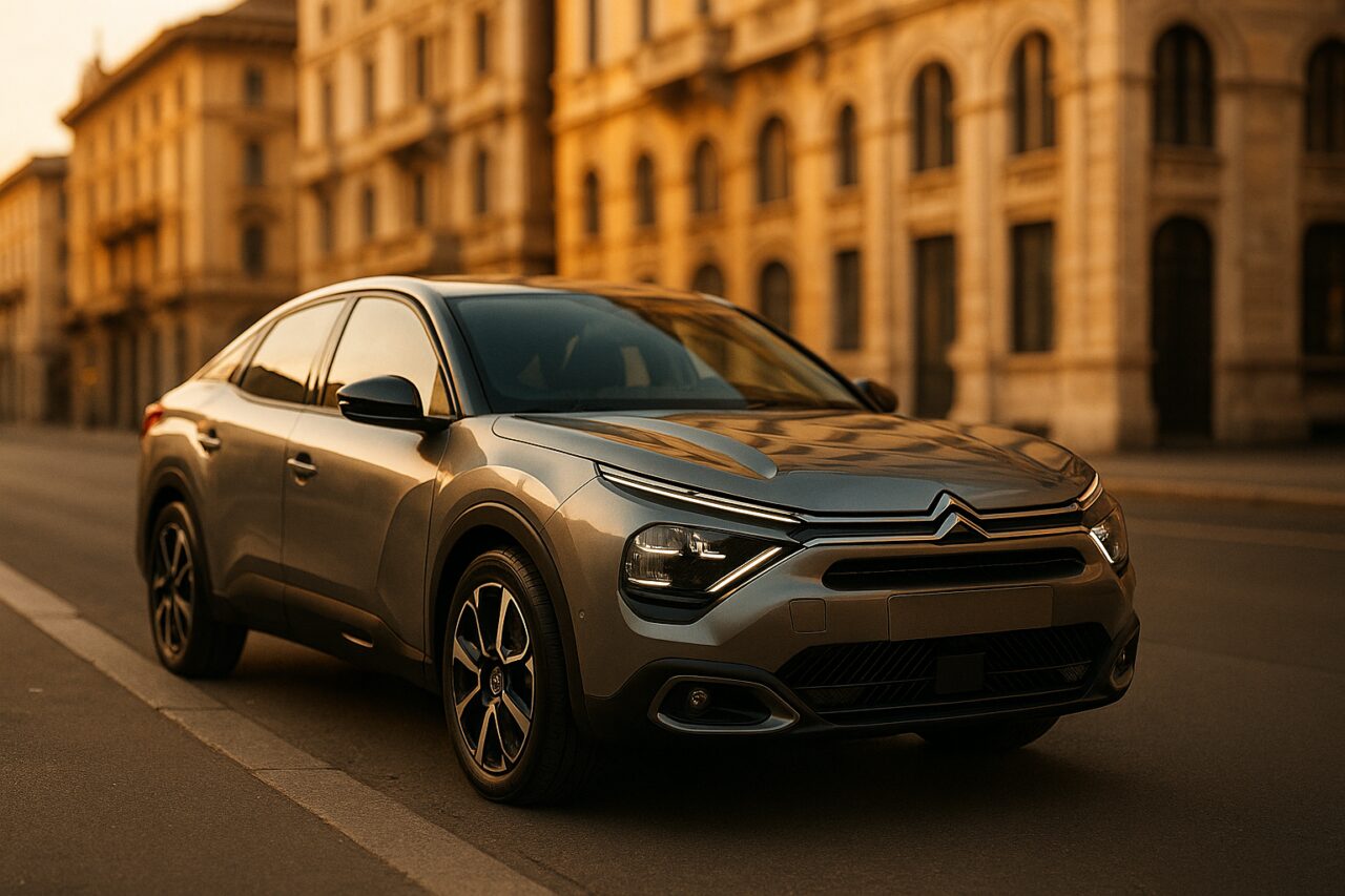 Citroën C4X usata in noleggio a lungo termine su strada italiana