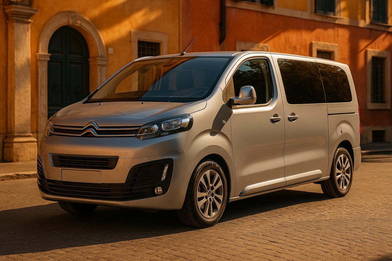 Citroën Spacetourer usato in noleggio a lungo termine parcheggiato in una strada italiana