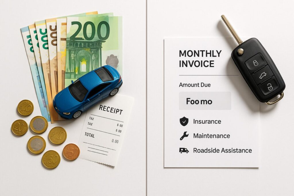 Confronto tra acquisto auto usata e noleggio a lungo termine NLT: costo reale e rata mensile tutto incluso