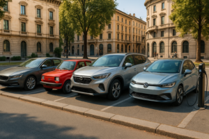 Confronto auto usate benzina diesel ibrida elettrica nel noleggio a lungo termine 2026 in città italiana