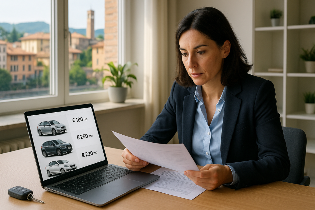 Confronto costi acquisto auto usata e noleggio a lungo termine NLT senza anticipo