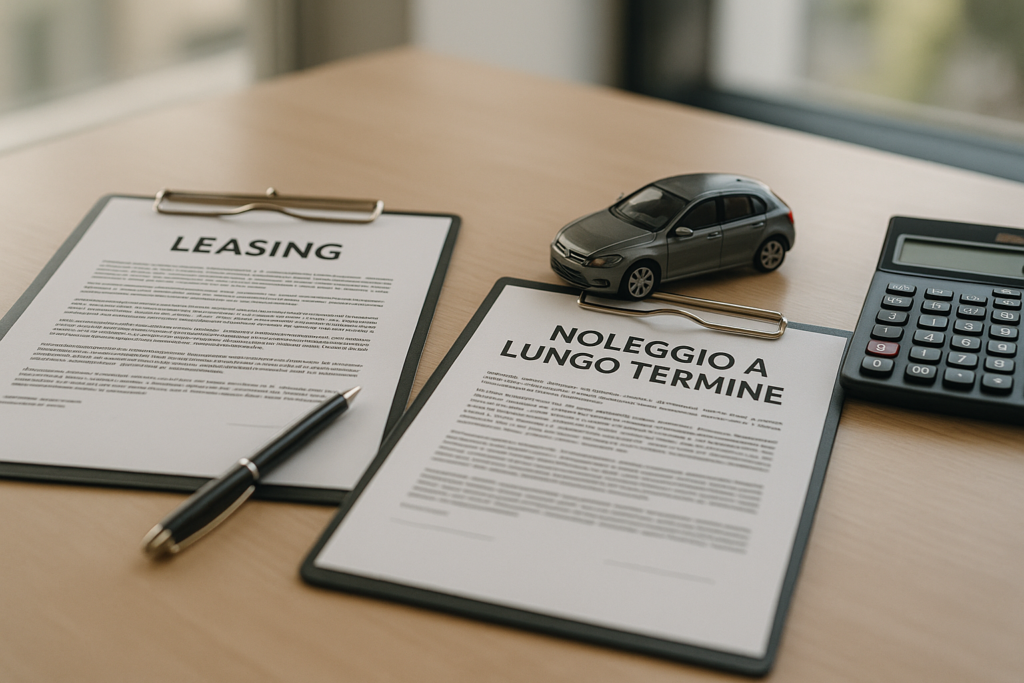 Confronto contratto leasing auto e noleggio a lungo termine per partite IVA e aziende italiane