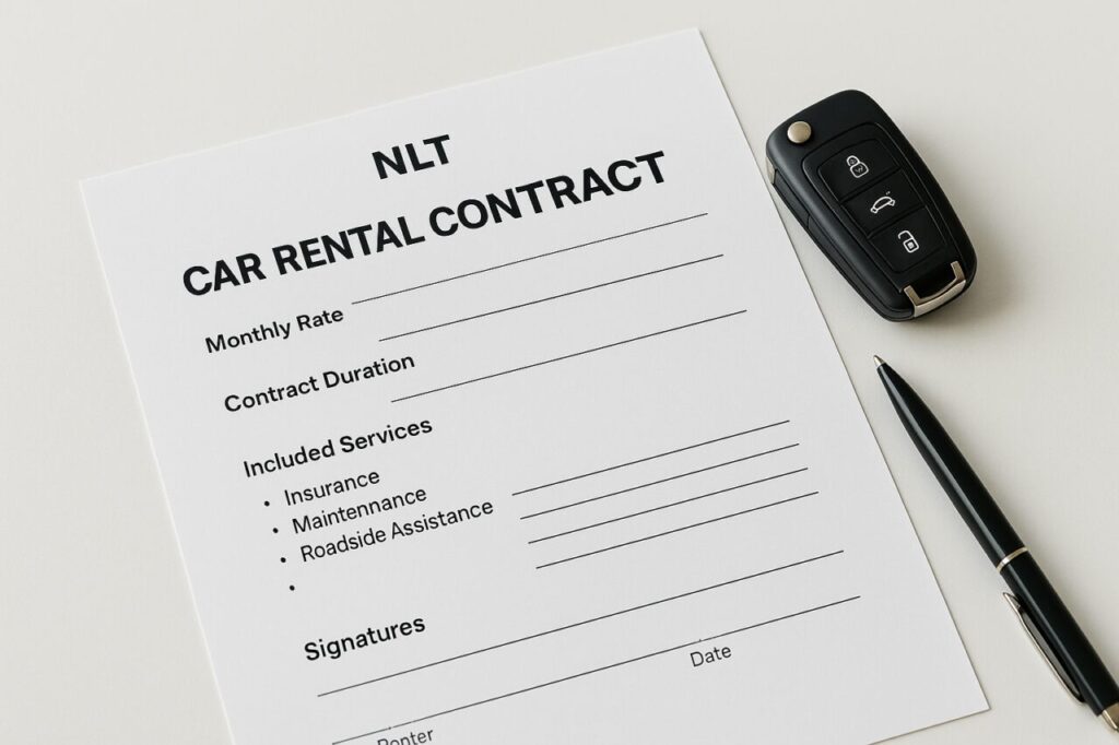 Contratto di noleggio a lungo termine con rata mensile e servizi inclusi per auto usata