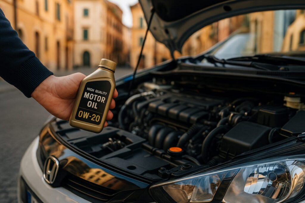 Controllo olio motore Hyundai i30 usata manutenzione noleggio lungo termine