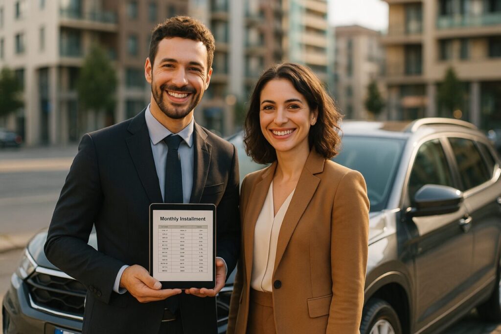 Coppia italiana sceglie auto usata km0 in noleggio a lungo termine con rata fissa tutto incluso