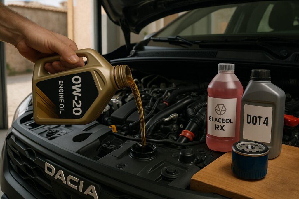 Sostituzione olio motore 0W-20 e fluidi su Dacia Jogger in manutenzione ordinaria