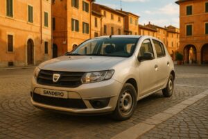 Dacia Sandero usata in noleggio a lungo termine su strada italiana