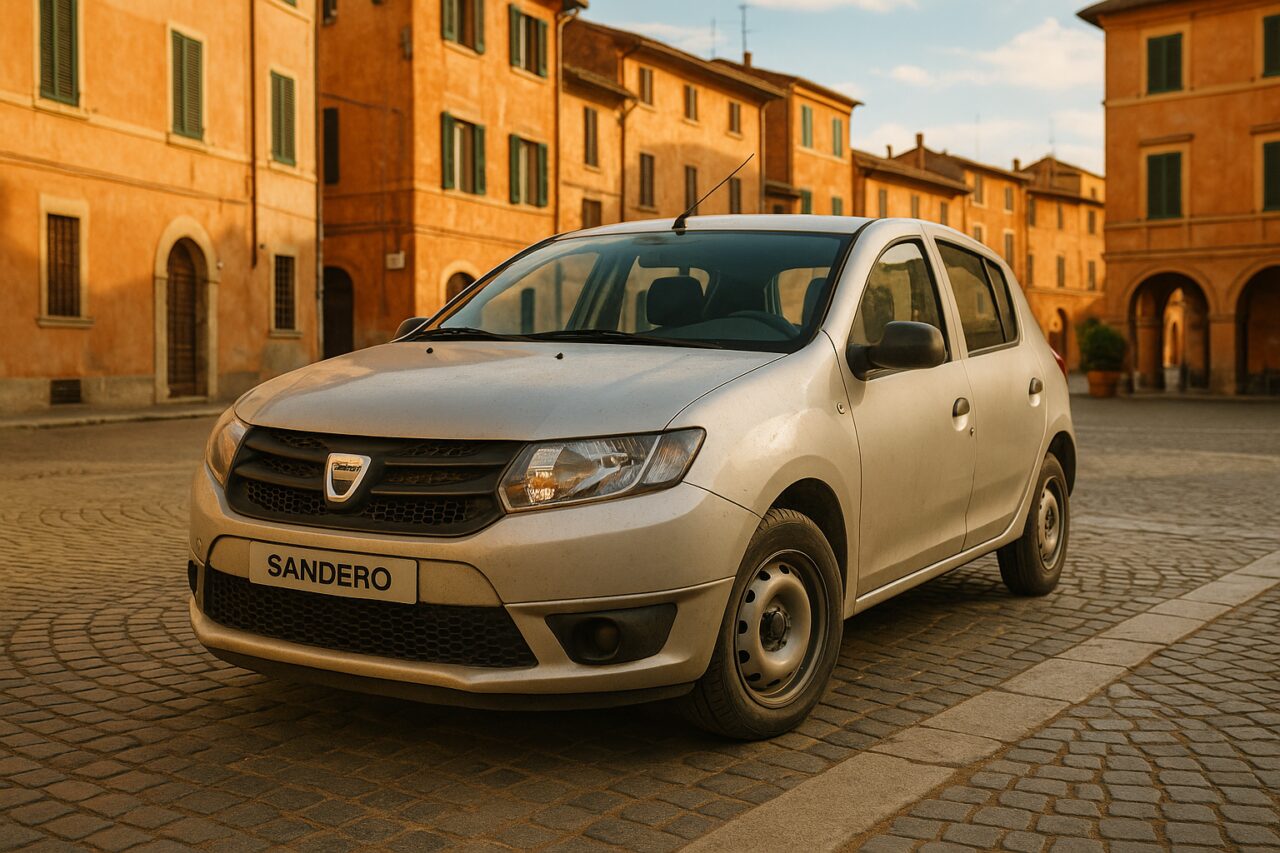 Dacia Sandero usata in noleggio a lungo termine su strada italiana