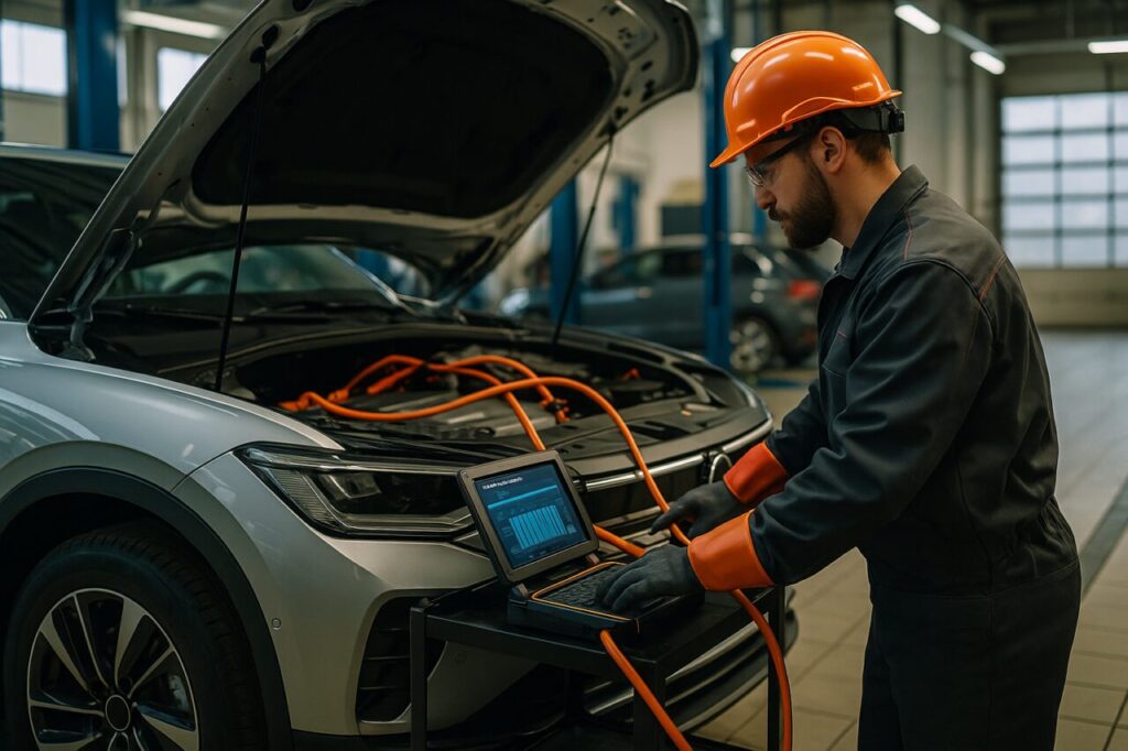 Diagnosi professionale veicolo elettrico - centro specializzato per noleggio lungo termine auto usate