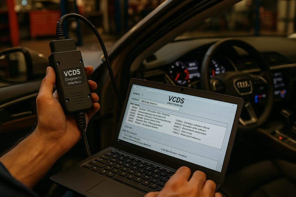 Diagnosi elettronica VCDS su Audi A4 Allroad usata seminuova in officina specializzata