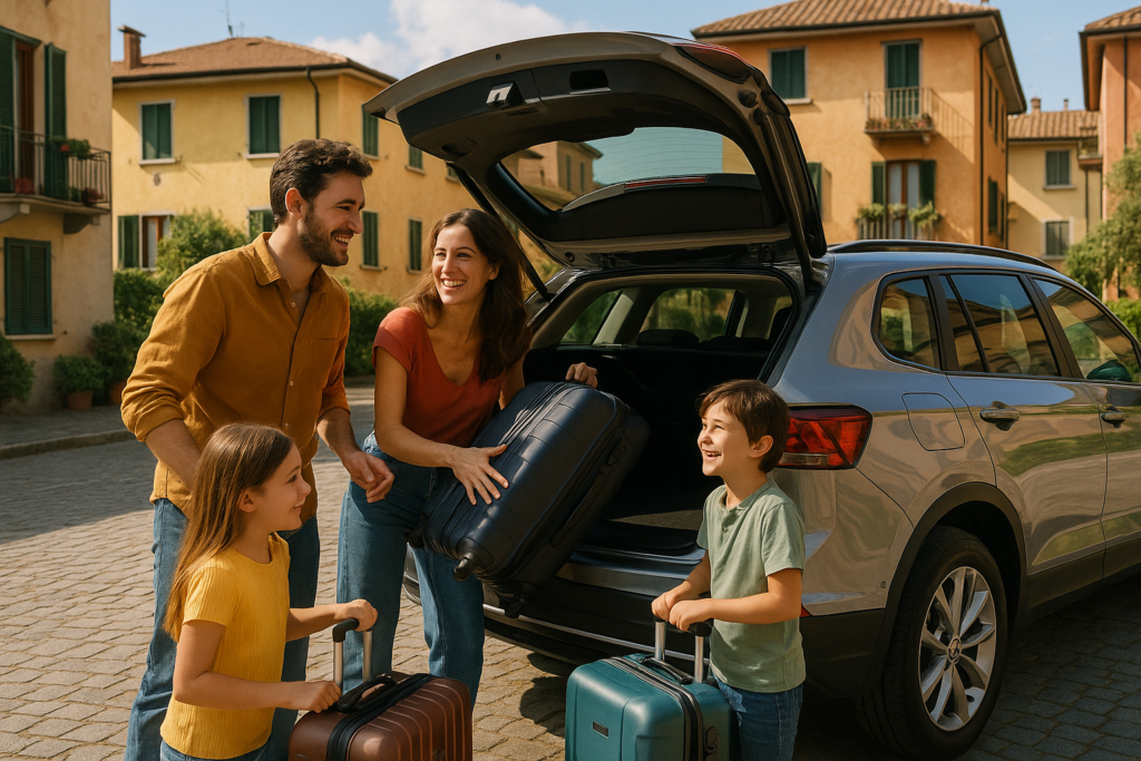 Famiglia italiana con auto usata in noleggio lungo termine senza anticipo tutti i servizi inclusi