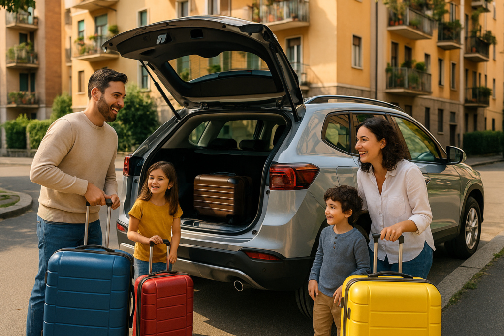 Famiglia italiana con auto usata km0 in noleggio a lungo termine senza anticipo e rata fissa