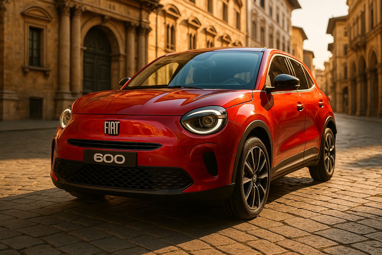 Fiat 600 nuova generazione in noleggio a lungo termine su strada italiana
