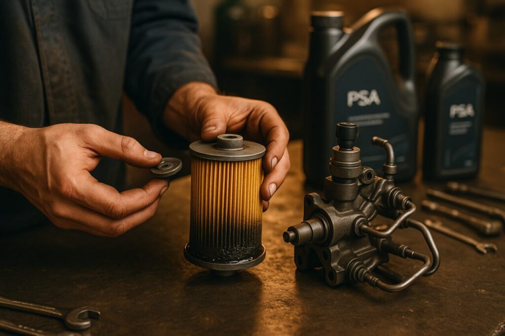 Filtro carburante e sistema iniezione common rail furgone Jumper usato, manutenzione officina noleggio lungo termine