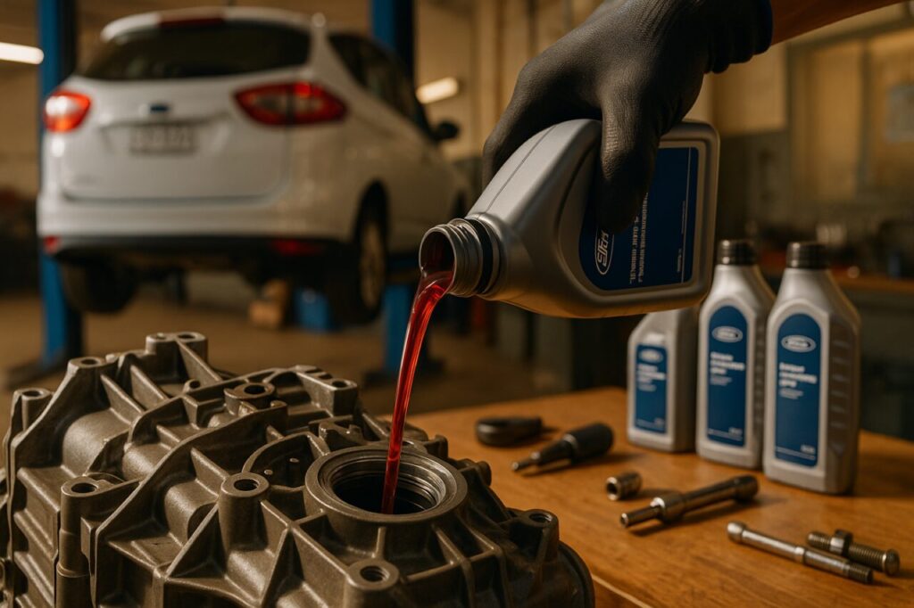 Cambio olio cambio PowerShift DCT Ford C-Max in officina