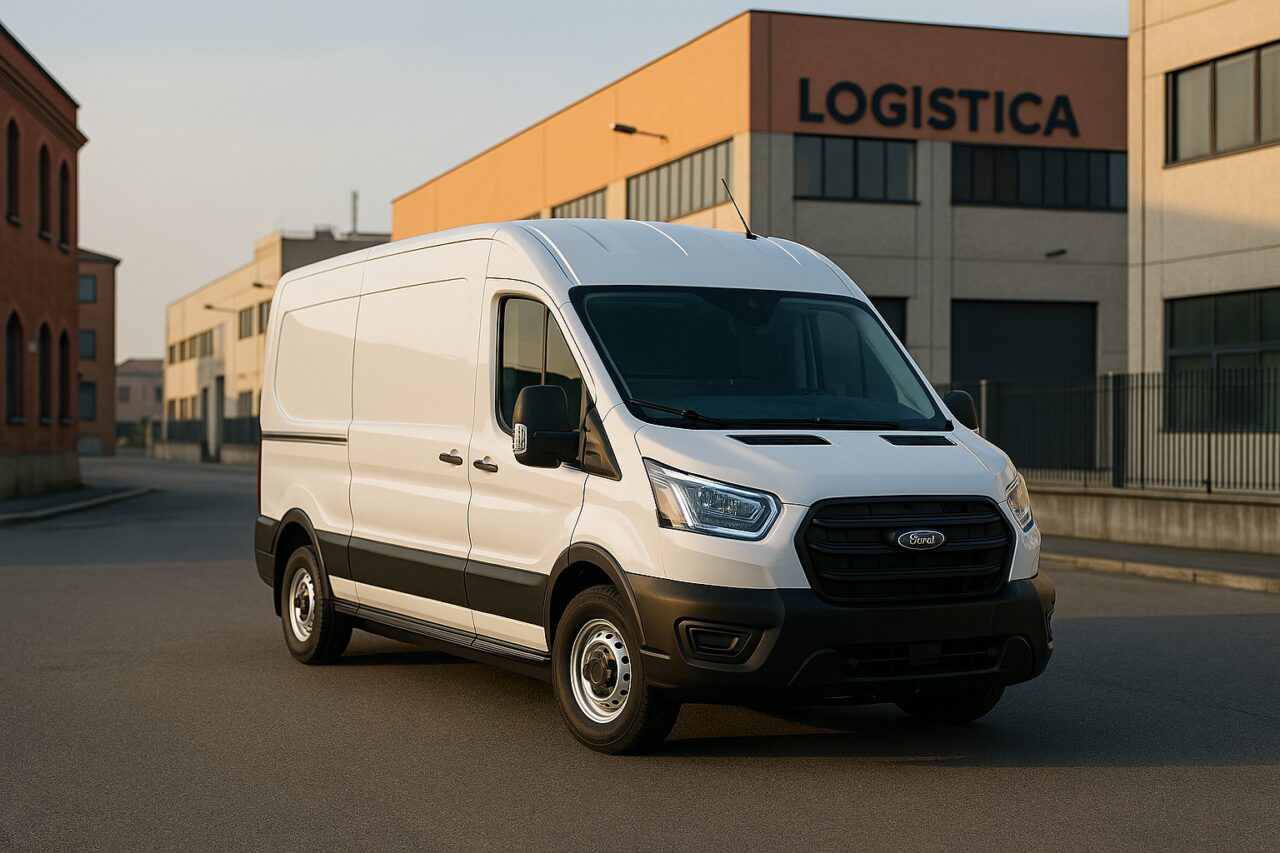 Ford E-Transit Furgón elettrico in noleggio a lungo termine per uso commerciale in Italia