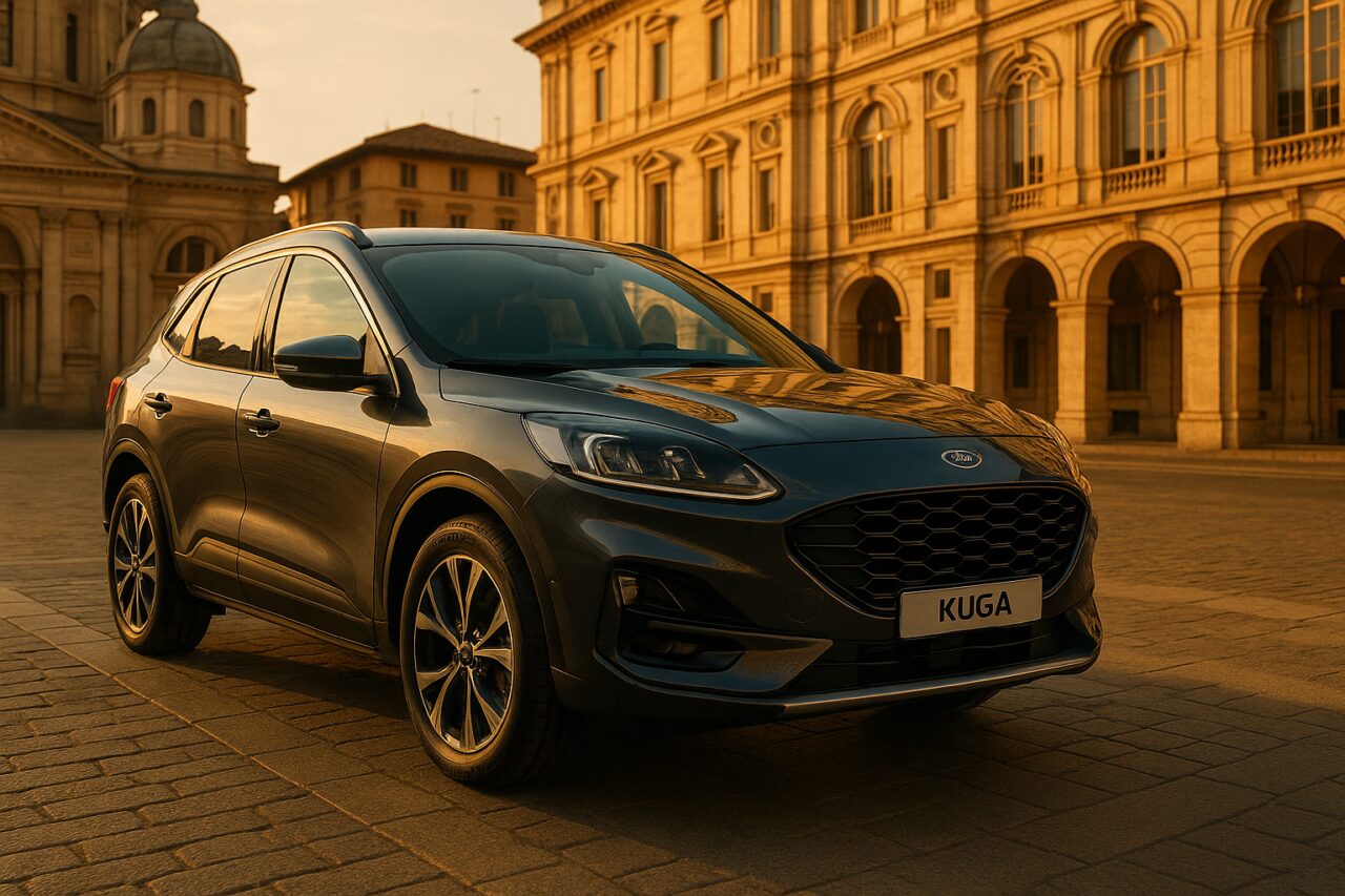 Ford Kuga Ibrido usato in noleggio a lungo termine su strada italiana