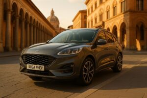 Ford Kuga PHEV usato in noleggio a lungo termine parcheggiato in una città italiana