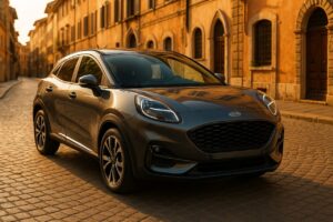 Ford Puma usato in noleggio a lungo termine parcheggiato in una città italiana