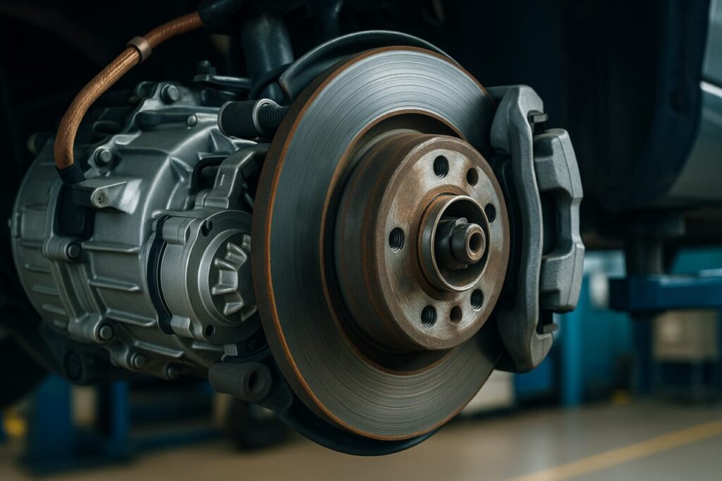 Sistema de frenos regenerativos en auto eléctrico km0 para noleggio a lungo termine
