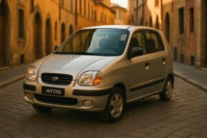 Hyundai Atos Prime usata in noleggio a lungo termine su strada italiana