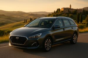 Hyundai i30 CW station wagon usata parcheggiata su strada italiana, guida tecnica per proprietari