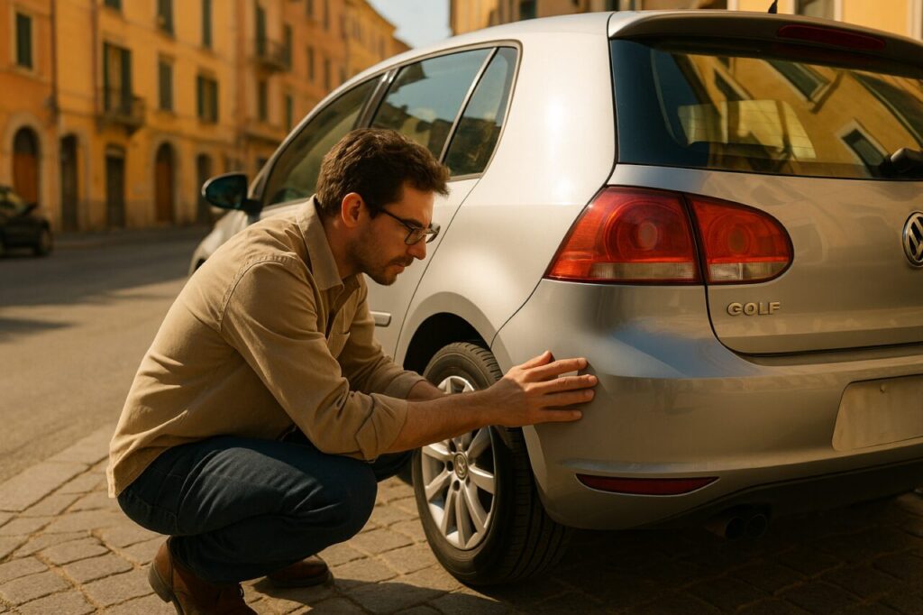 Ispezione visiva auto usata prima della restituzione del contratto NLT