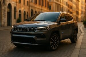 Jeep Compass 4xe plug-in hybrid in noleggio a lungo termine su strada italiana