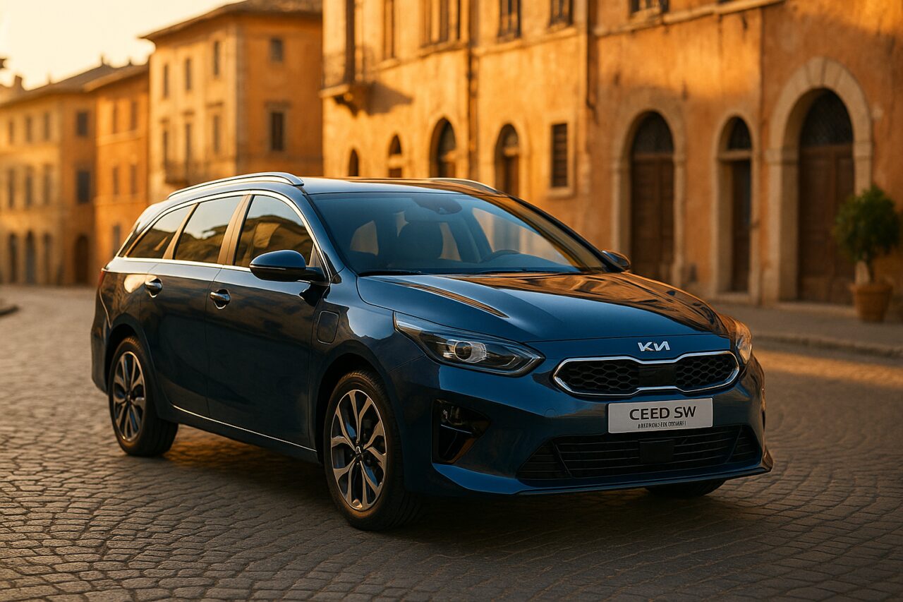 KIA Ceed Tourer Plug-in Hybrid in noleggio a lungo termine su strada italiana