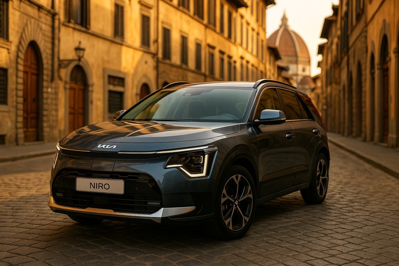 KIA Niro ibrido usato in noleggio a lungo termine su strada italiana