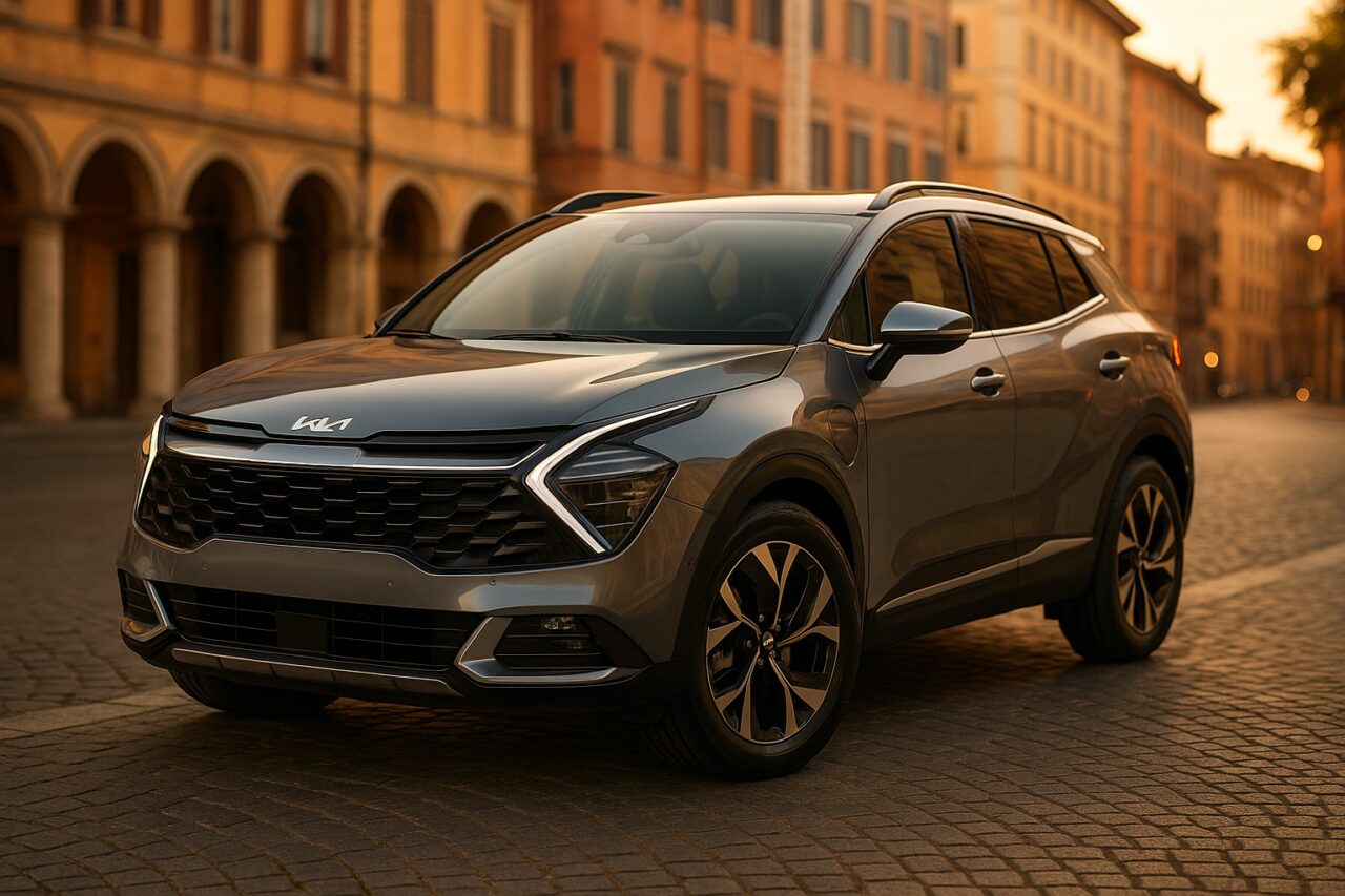 Kia Sportage Ibrido Plug-in quinta generazione in noleggio a lungo termine su strada italiana