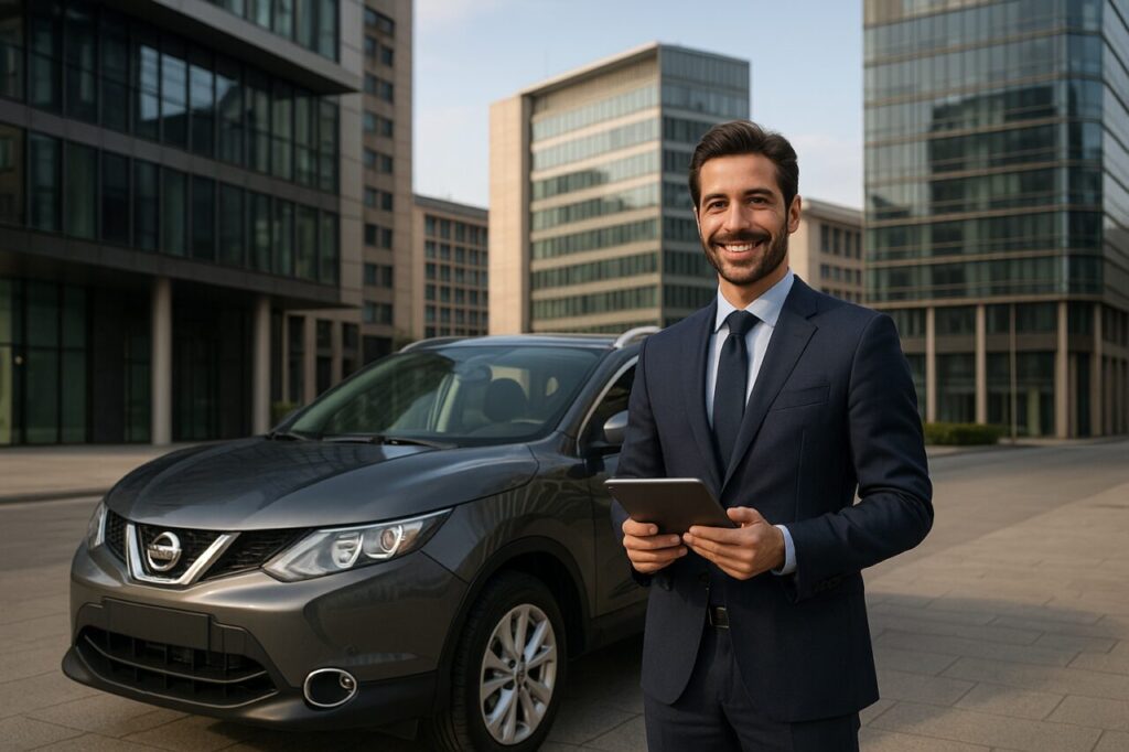 Libero professionista italiano con auto usata in noleggio a lungo termine a Milano per partita IVA