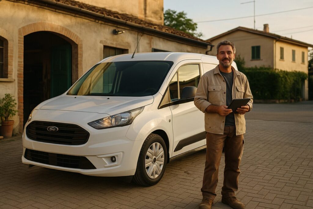 Libero professionista italiano con furgone in noleggio a lungo termine km0