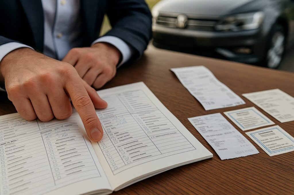 Libretto manutenzione auto usata con documenti di servizio - storico manutenzione veicolo