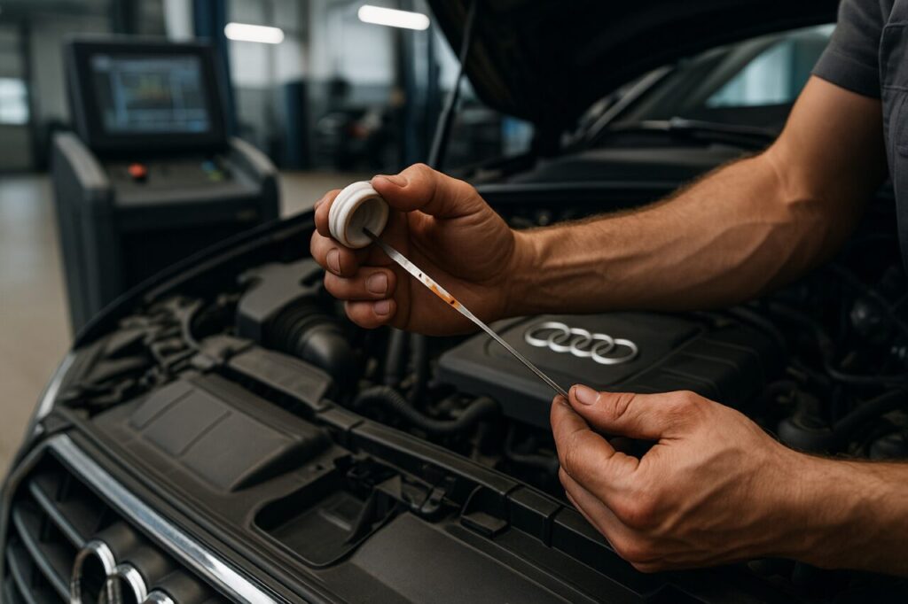 Controllo fluido trasmissione S-tronic Audi A5 Coupé manutenzione noleggio lungo termine