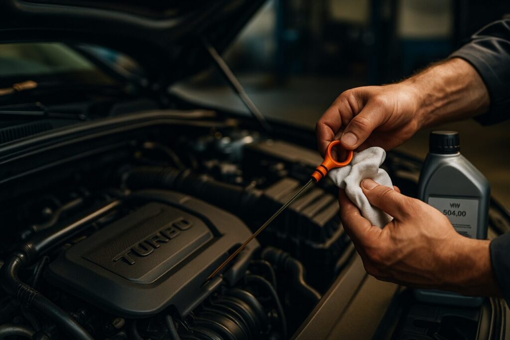 Controllo olio motore Cupra Formentor manutenzione preventiva noleggio lungo termine