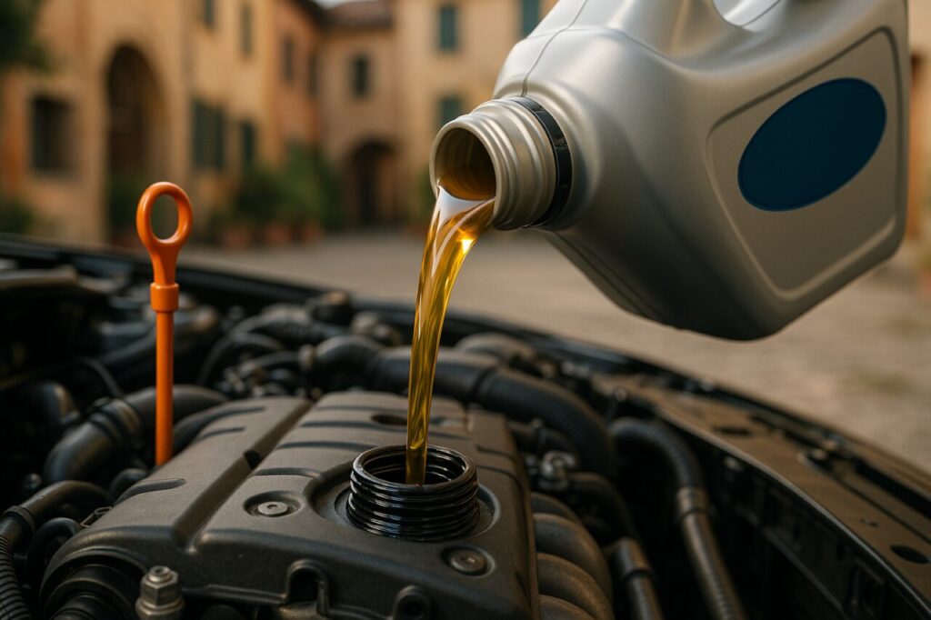Cambio olio motore Hyundai i20 con specifiche corrette per manutenzione auto usata